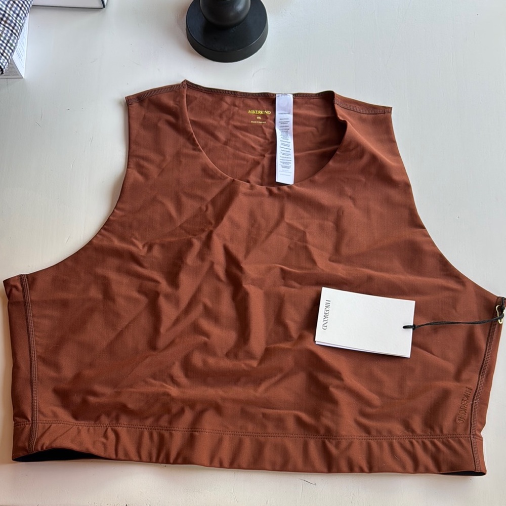 Hikerkind Performance base top 01 Sleeveless compression bra rust 3XL NEW
